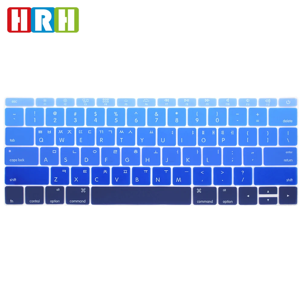 силиконовые корейский клавиатура обложка для macbook 12 Английская версия