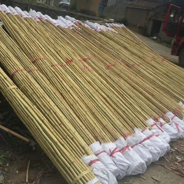 The factory supplies various bamboo poles in bulk