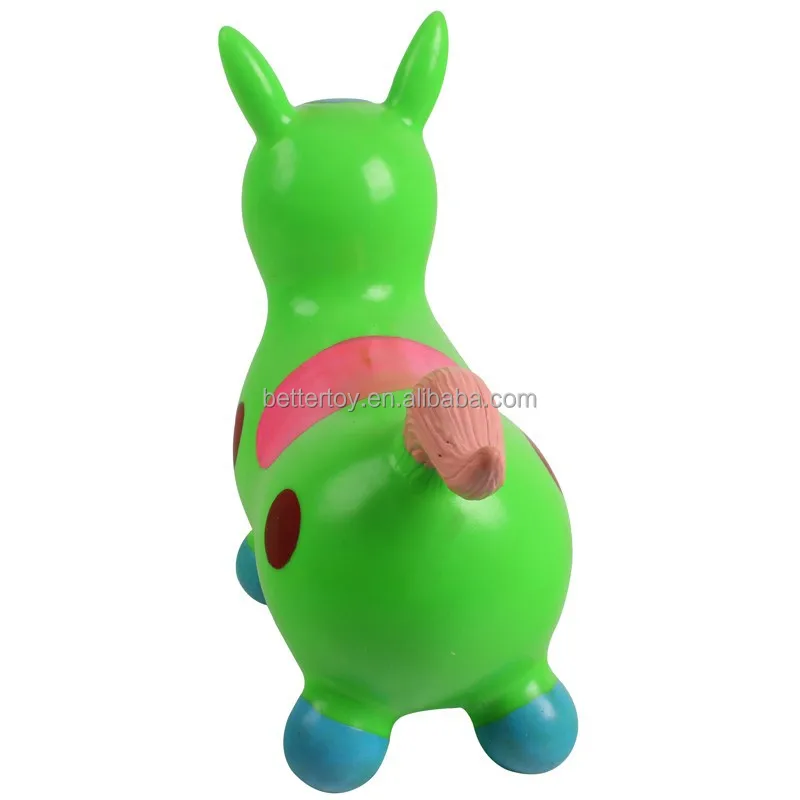 Small and inexpensive indoor kids playground plastic inflatable toys jumping horses