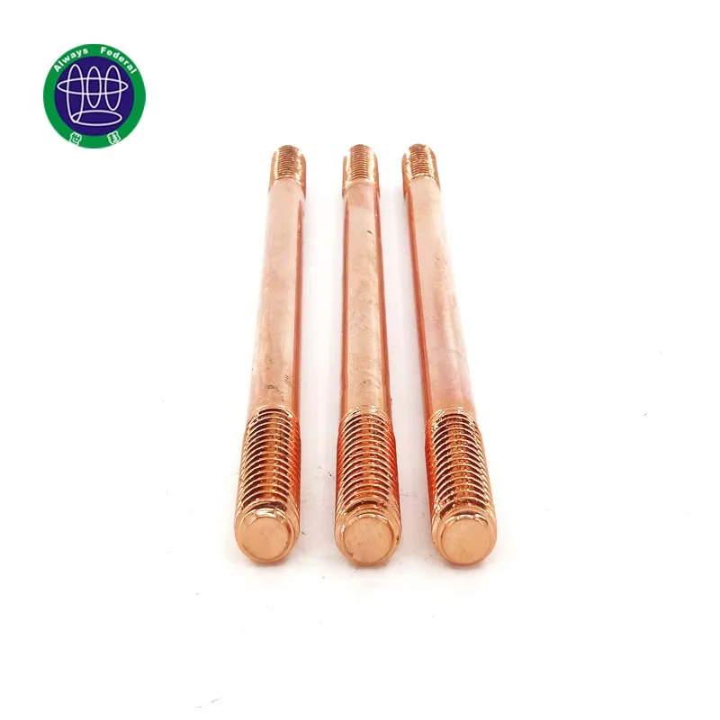 High Voltage Pure Threaded Copper Clad Steel Ground Rod