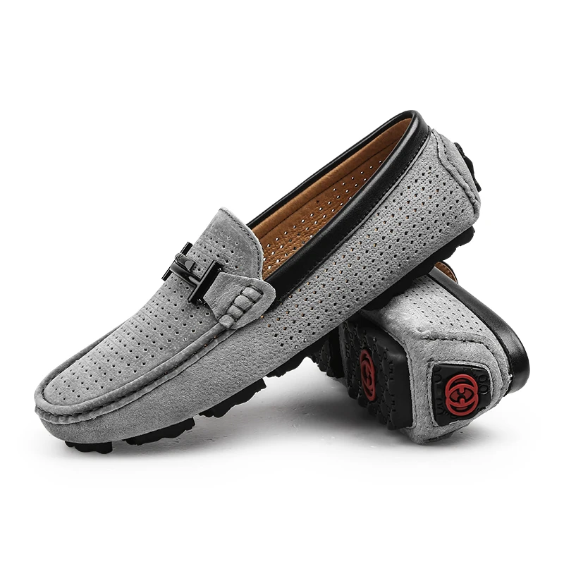 
OEM Fashion cow genuine leather men loafer shoes , summer moccasins 