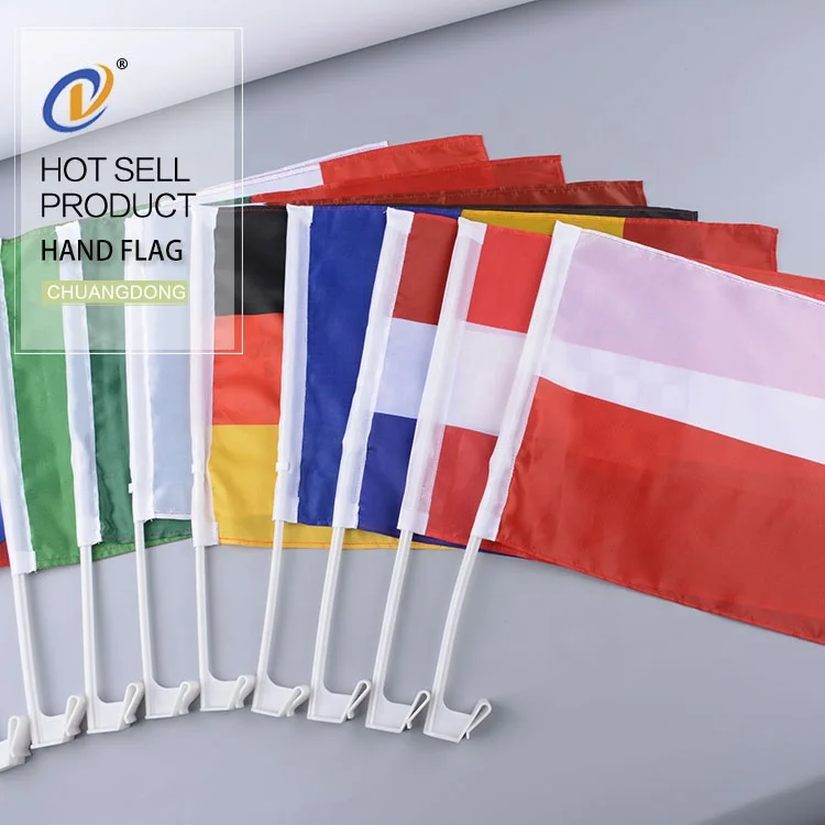 Hot Selling Custom Size 100% Polyester italian italy  car flag for window decoration