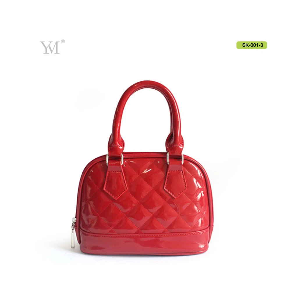 China factory direct sale latest model color red fashion tote handbags