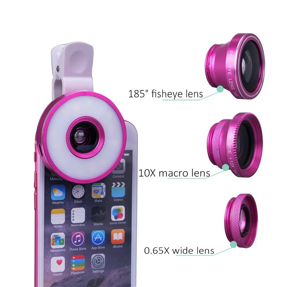 
2016 Hot Products 6 in 1 Multi LED Lens for Smart Phone for Iphone 6/6S 
