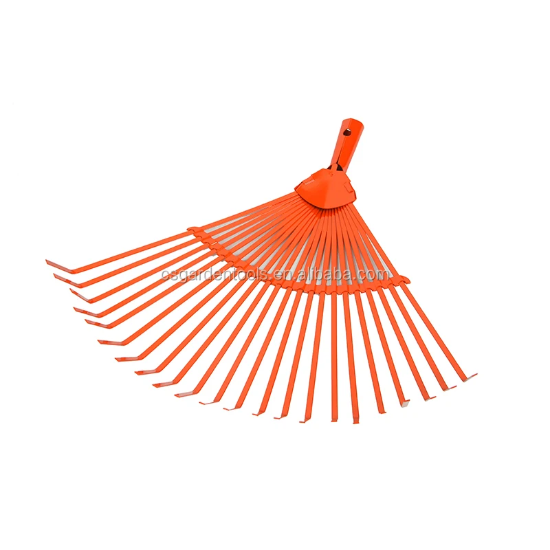 
45# steel 22 tine garden farmer grass rake head with plastic treated 