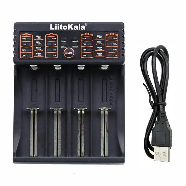 Liitokala USB charger for AA/AAA 18650 26650 10440 14500 16340 25500 NiMH lithium battery