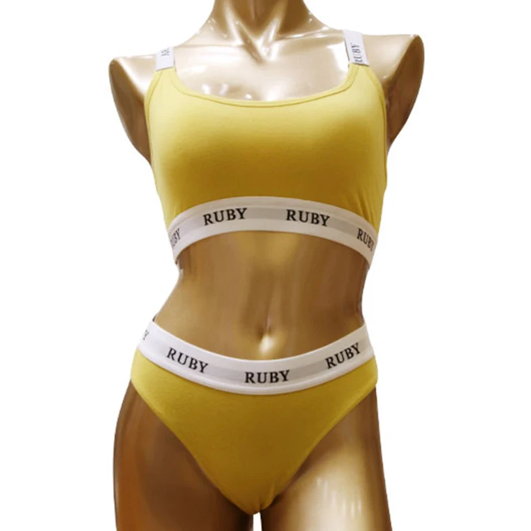 Custom cotton underwear yoga fitness clothing women sports bra