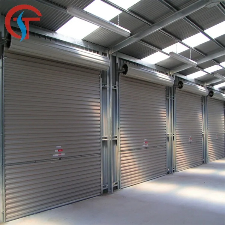 Motorized electric roller down shutter door,Remote electric roll down gate,Galvanized-steel electric roll down door
