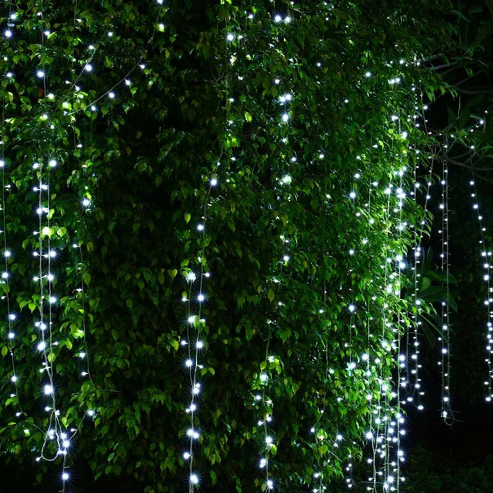 3M  multiply by 3M 304 LED Outdoor Home Warm White Christmas Decorative xmas String Fairy Garlands Party Led Curtain Lights