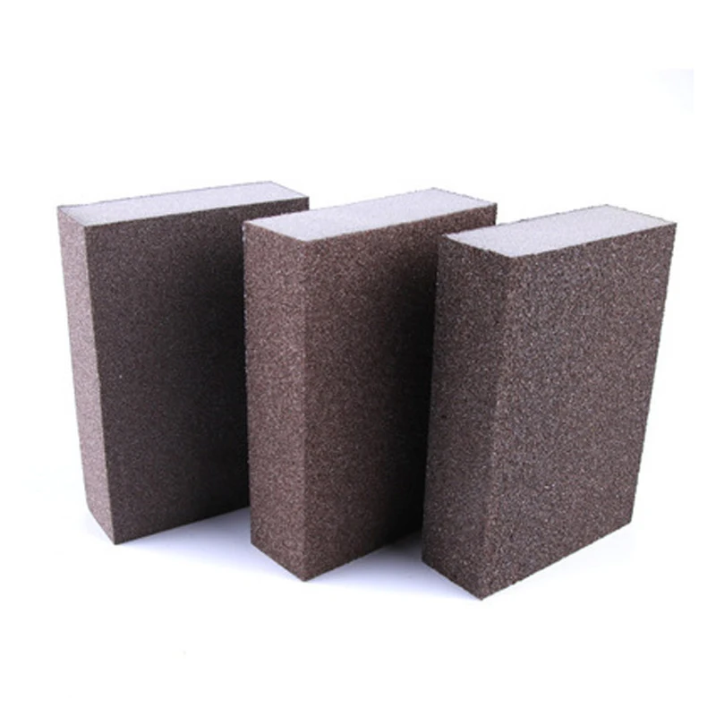 square multifunction aluminum oxide abrasive sand foam sanding sponge block for wood metals