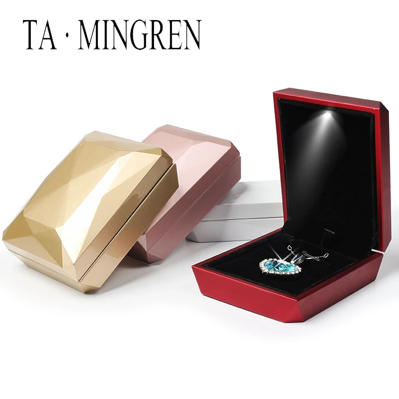 
Wholesale Fashion Cute Wedding Propose Ring Jewelry Box With Led Light 
