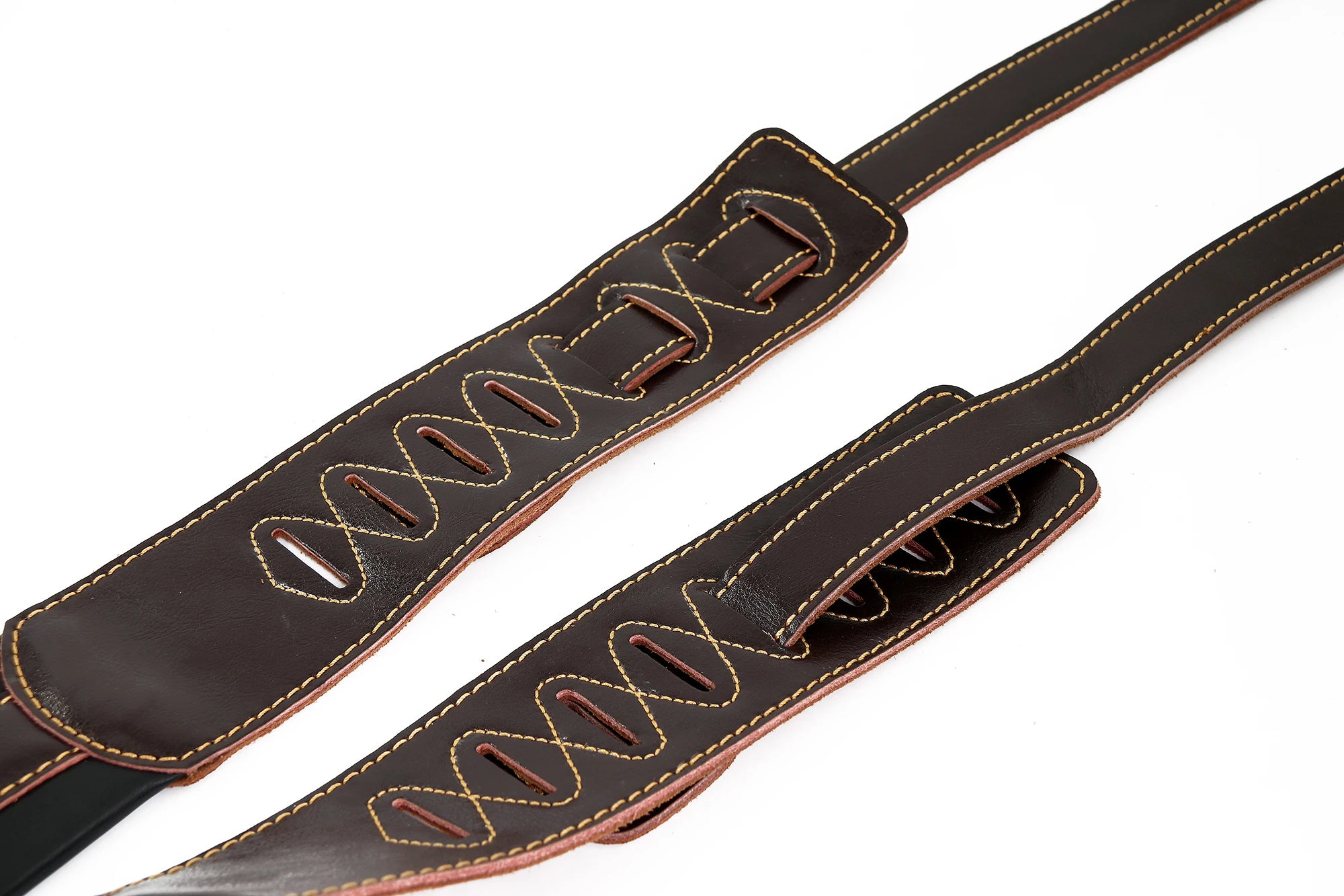 factory wholesale custom high quality bass guitar strap leather