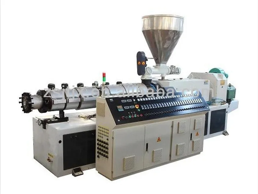 
92/188 conical twin screw extruder for PVC pipe,profile,sheet,wood,granules,wpc/conical twin extruder 