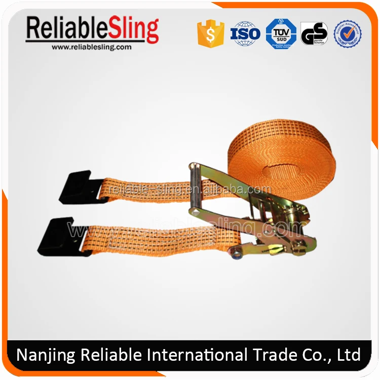 EN 12195-2 Orange Polyester Ratchet Container Lashing Materials