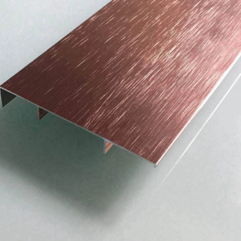 Cutting smooth rounded aluminum flexible stair nosing stair edging for vinyl floor protection outdoors