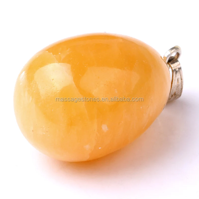 Natural Jade Gemstone Egg Crystal Holy Spiritual Stone Orange Egg