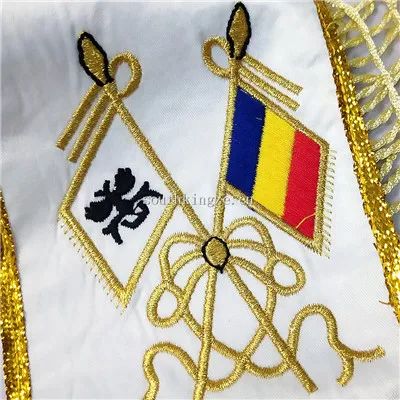 
Tassel Scottish Rite 33rd Degree The Freemason Regalia Masonic Charms Embroidered V shape Chain Collar 