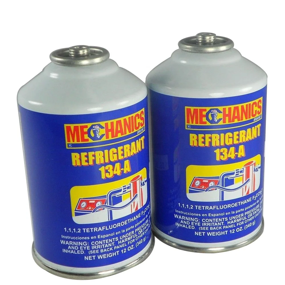 Good quality aerosol can 340gram with 1/2 ACME valve for R134a R141b refrigerant