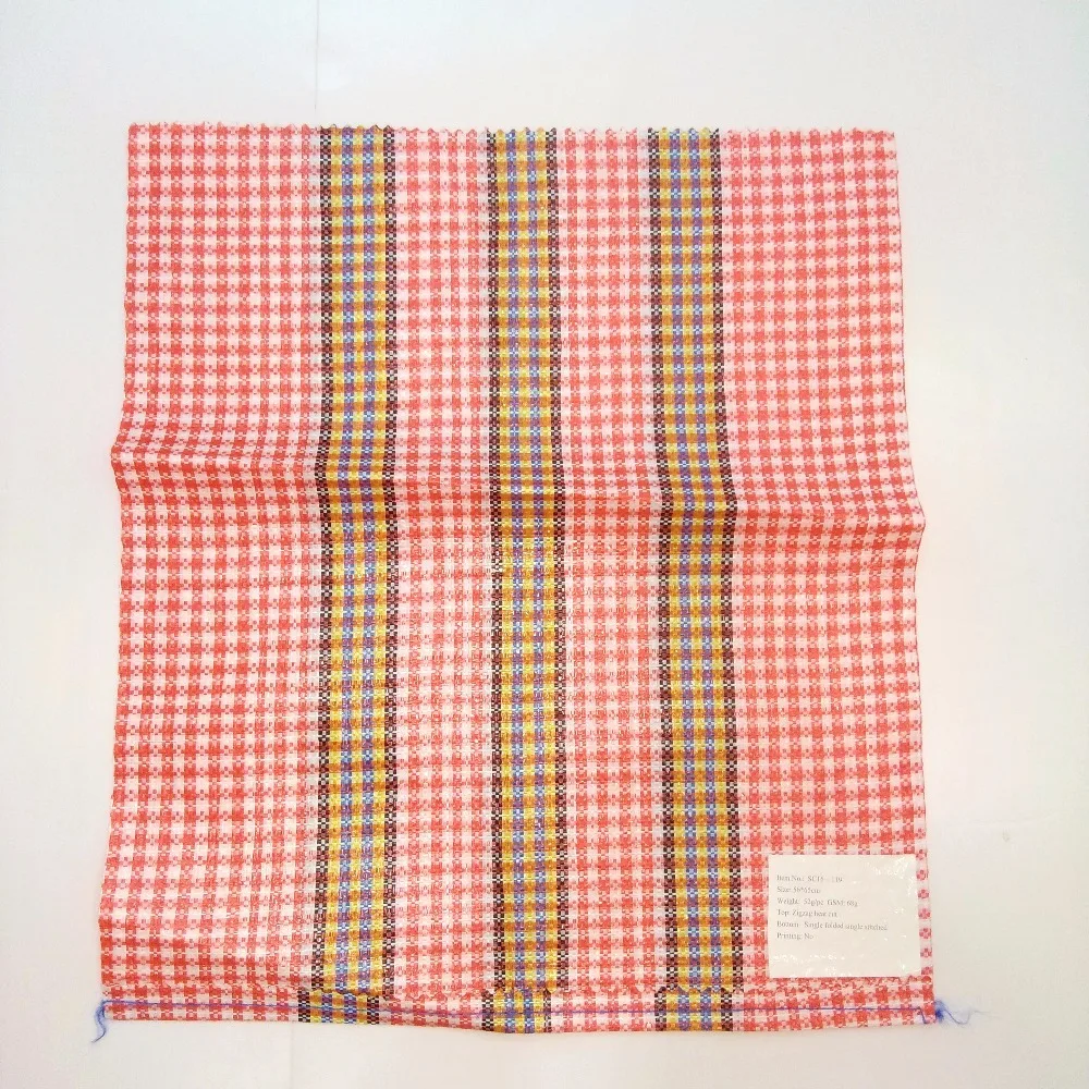 
Factory wholesale pp woven laminated colorful checkerboard bag with handle export to Peru, Africa 