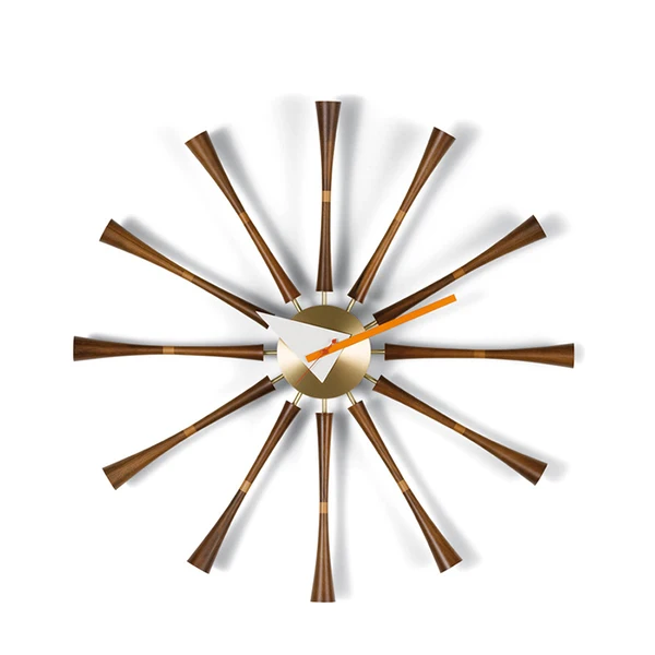 NASIDA CW12 Walnut clock wall Huge Spindle Modern Wall Clock