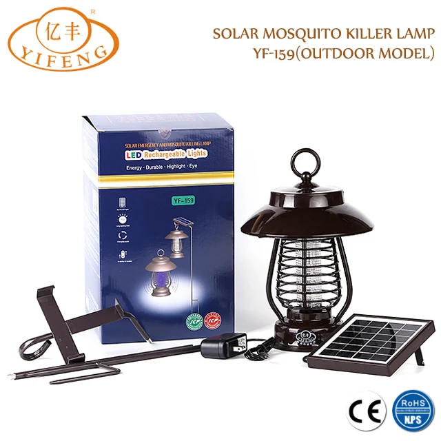 YF-159 солнечная батарея перезаряжаемая лампа для комаров Светодиодная лампа для борьбы с вредителями электрическая лампа для лагеря против комаров 2 в 1 устройство для уничтожения насекомых