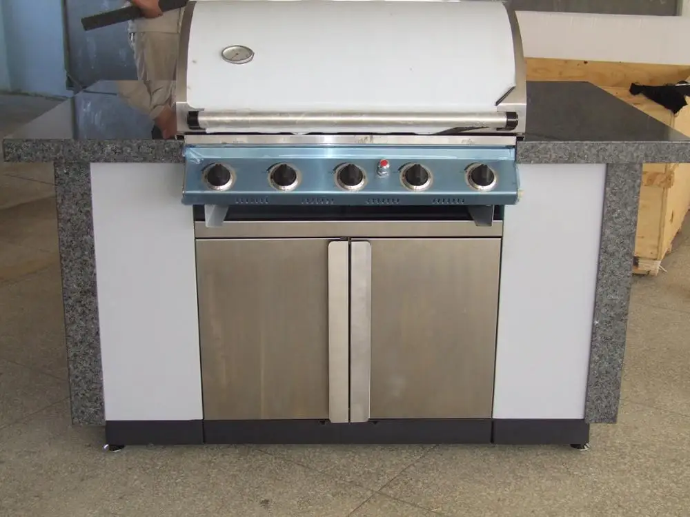 Stone Fabricator Aluminum Honeycomb backed Yellow Granite Table Top for BBQ Barbecue