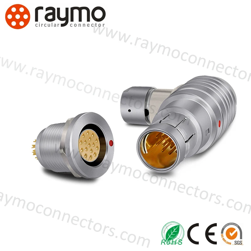 WSO elbow 90 degree connector plug 102 103 1031 104 series multipole type 5 pin male circular connector