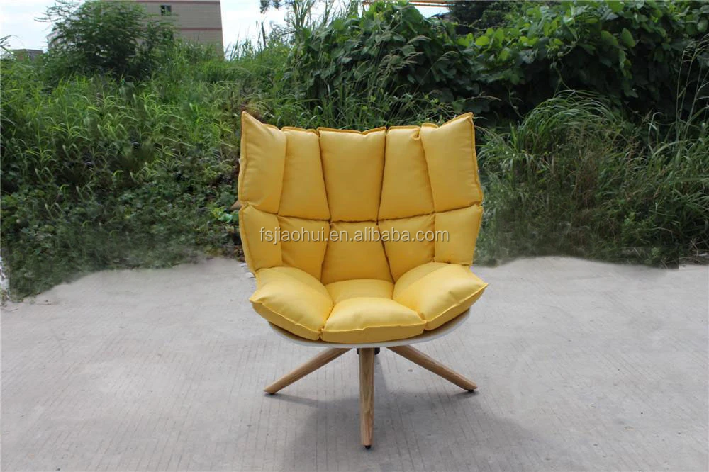 
B&B Italia husk chair fiberglass leisure chair for living room 