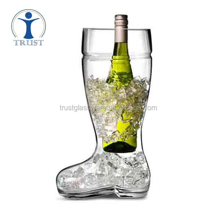 Factory Price huge 1L 2L Capacity Boot shaped Beer Glass Mug