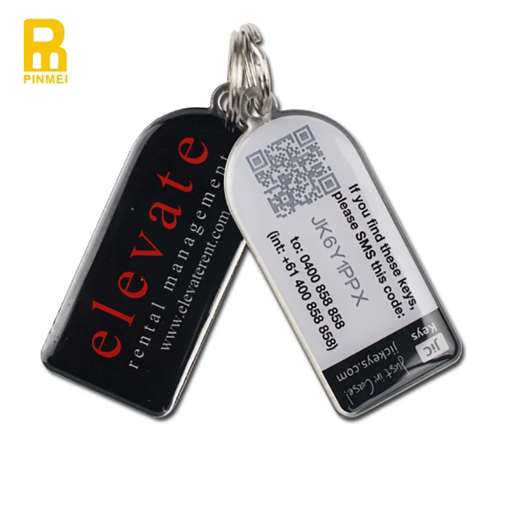 Hot sale barcode key tags / key fobs / keychains as VIP Card in Club GYM Member ID tag QR code serial number tag