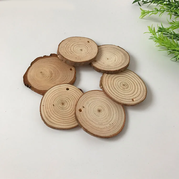 Декоративные ремесла на заказ, натуральный круглый ломтик с веревкой, большой ломтик