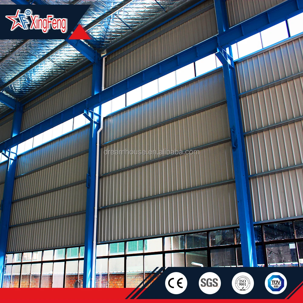 prefabricated factory/ galpones prefabricados steel frame shed/prefabricated building