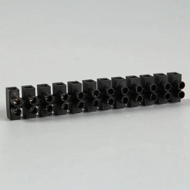 12 Way 380V 450V Terminal Strip Block 3A 6A 10A 15A 30A 60A Pack Of 10Pcs