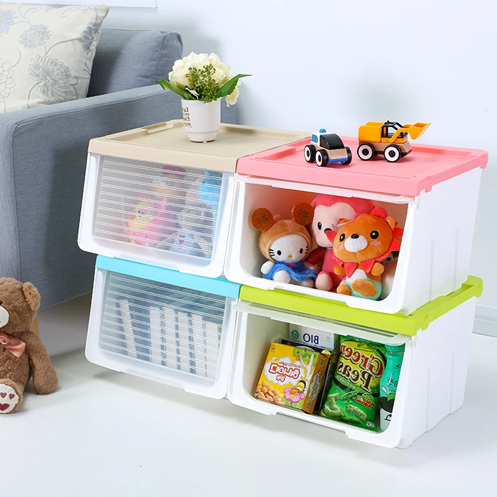 
Plastic book kids toy box cloth bins living room bathroom storage 