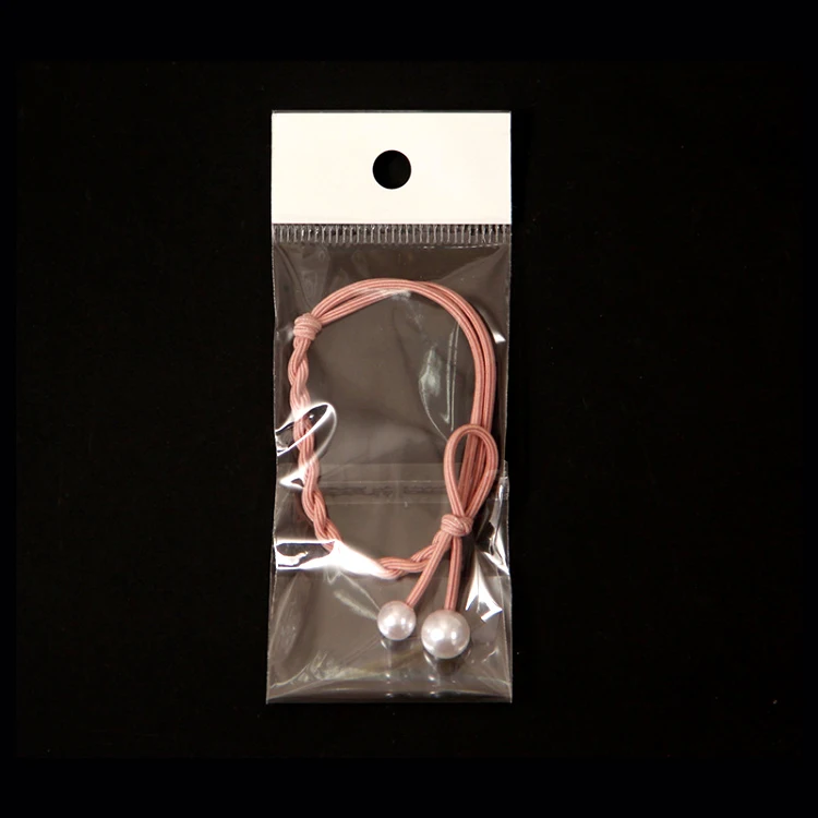 Custom Own Logo OPP Plastic Cello Hearder Card Bag With Self-Adhesive