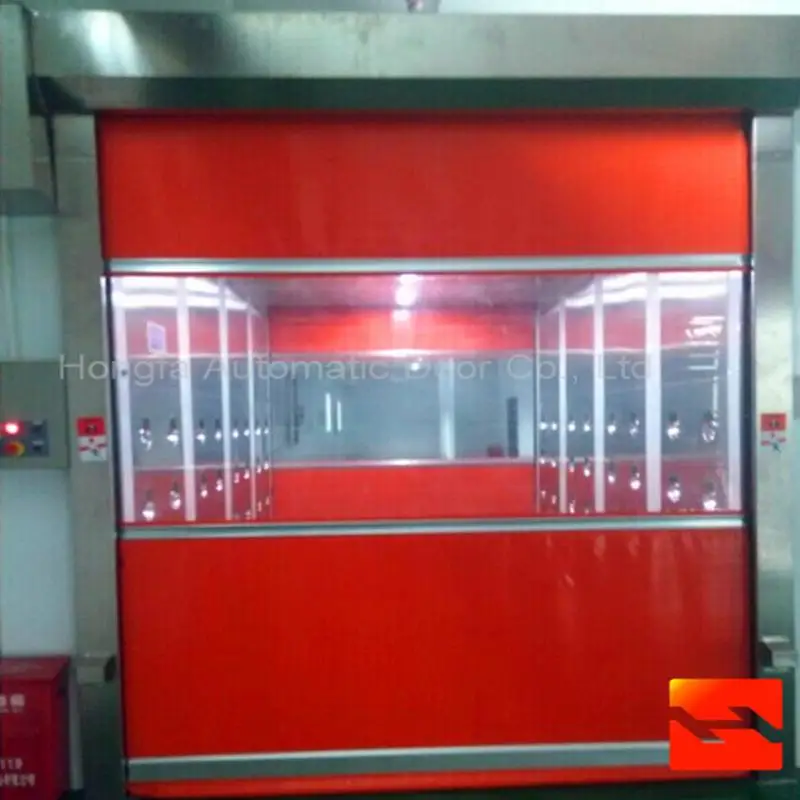 Multifunctional transparent high speed door
