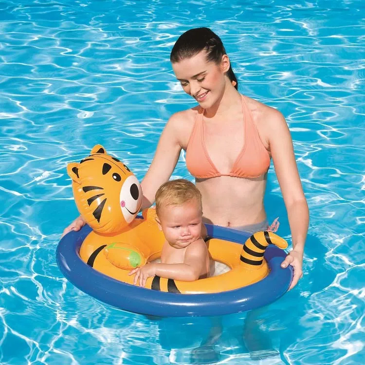 PVC inflatable baby float seat animal design baby pool floater
