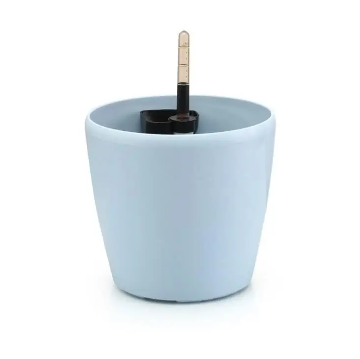 small size square resin plastic flower pot circular thickening environmental protection automatic watering planter