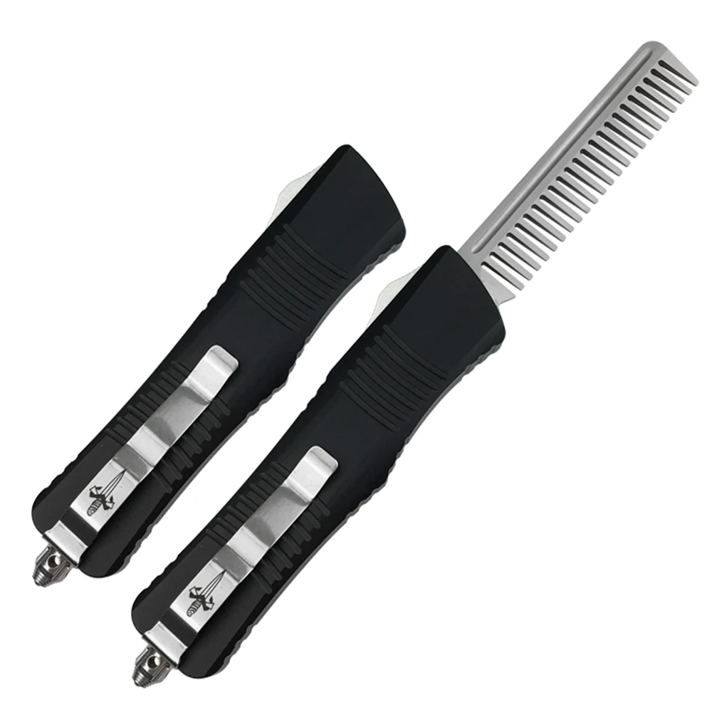 
wholesale Customized OEM Outdoor camping EDC telescoping Box Folding Knife Modeling Self defense Tactical comb with OTF knife 