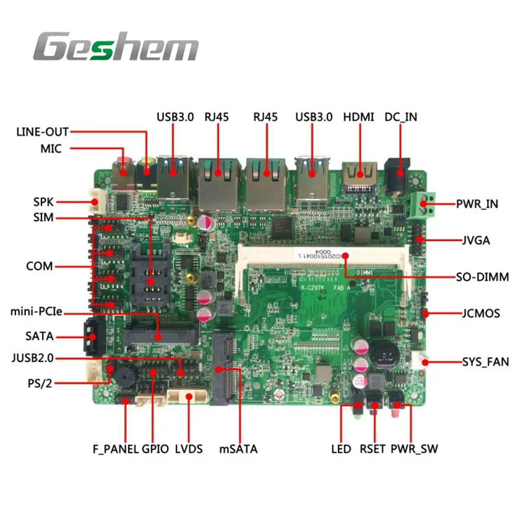 1037U Mini-ITX материнская плата/Материнская плата с 2 портами Ethernet