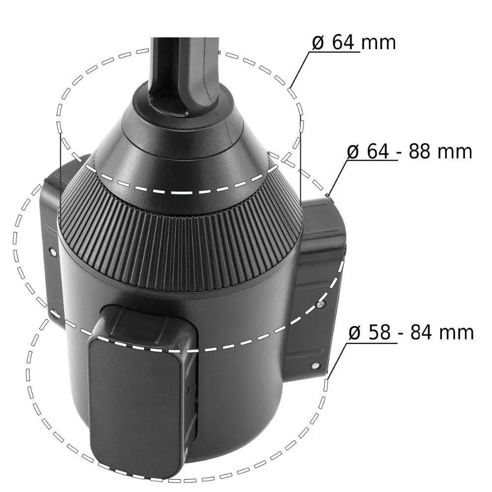 Ajustable Tablet PC and Cell Phone Car Cup Mount Holder