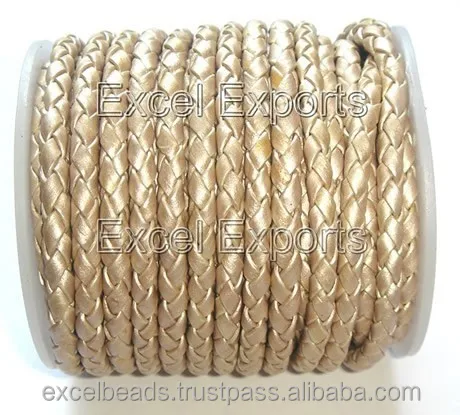 6 ply Braided Leather Cords - Top quality black braided leather bracelet cord bag handle dog leashes cords