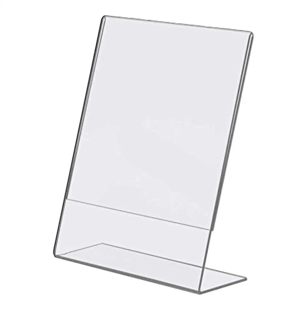 A4 A5 Acrylic Sign Holder Brochure Display Stand for Desktop Tablet