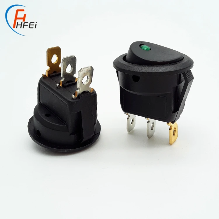 rleil 16mm 23mm Diameter Round ON-OFF Rocker Switch t105 250V