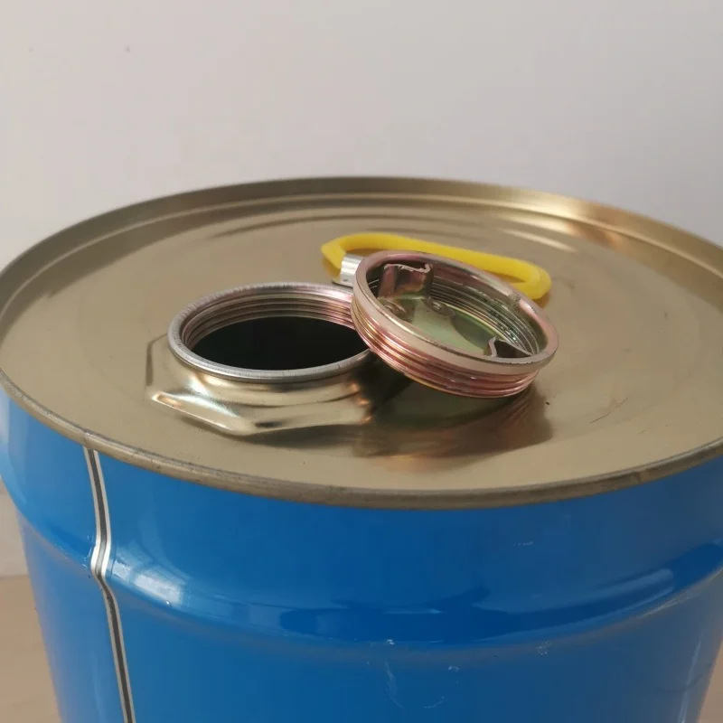 20 Liter Blue Round Metal Tinplate Paint Pails/Barrels with Screw Lid China Factory