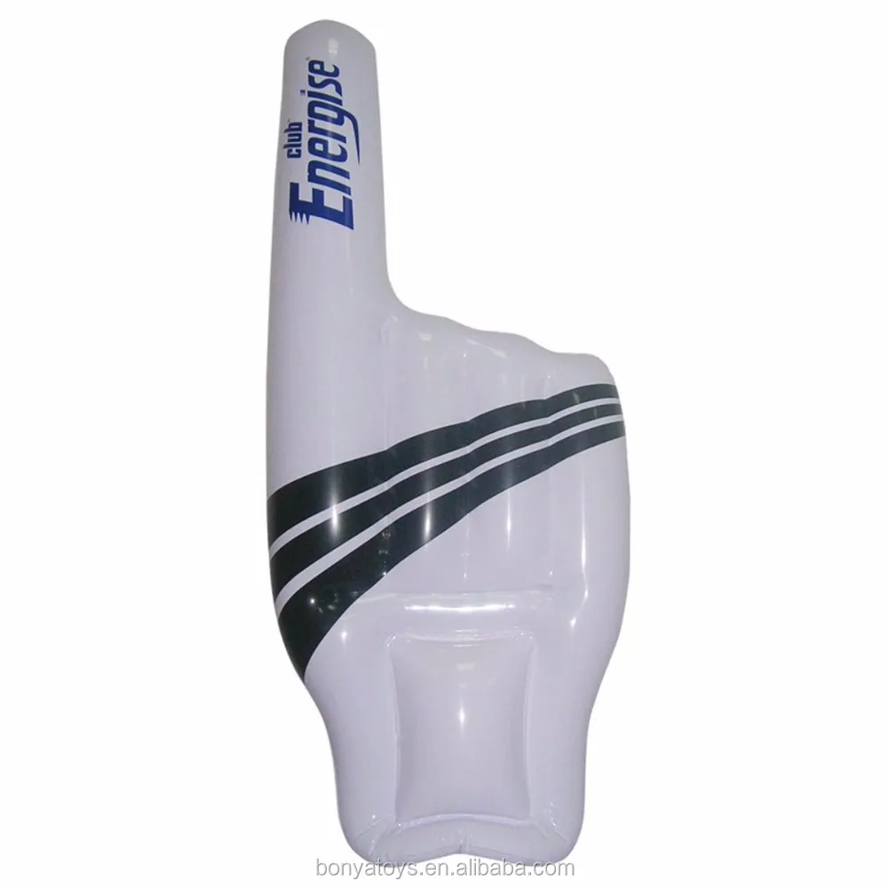 Рекламная гигантская надувная рука среднего пальца с логотипом