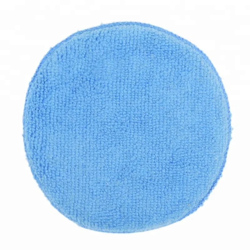 Round Microfiber Lightness Sponge Polishing Pad Light Blue Soft Without Scratches Car Cleaning Applicators
