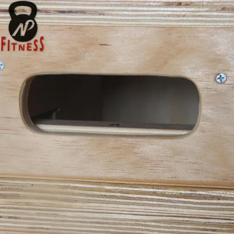 Gym Equipment Wooden Weightlifting Jerk Box Block