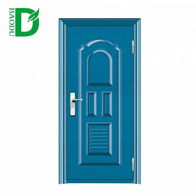 cheap price galvanized steel door iron gate design with galvanized sheet metal door panel for houses exterior