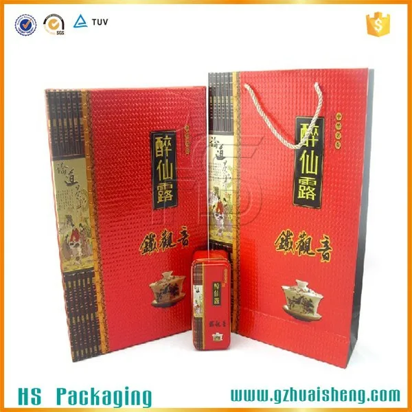 
Twinings Tea Storage Boxes for Sale,chinese Tea in Red 2mm Grey Back Board+105g Coated Paper Paperboard Recyclable Huaisheng 